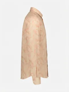 SO-ME LINEN PRINT SHIRT F/S 5