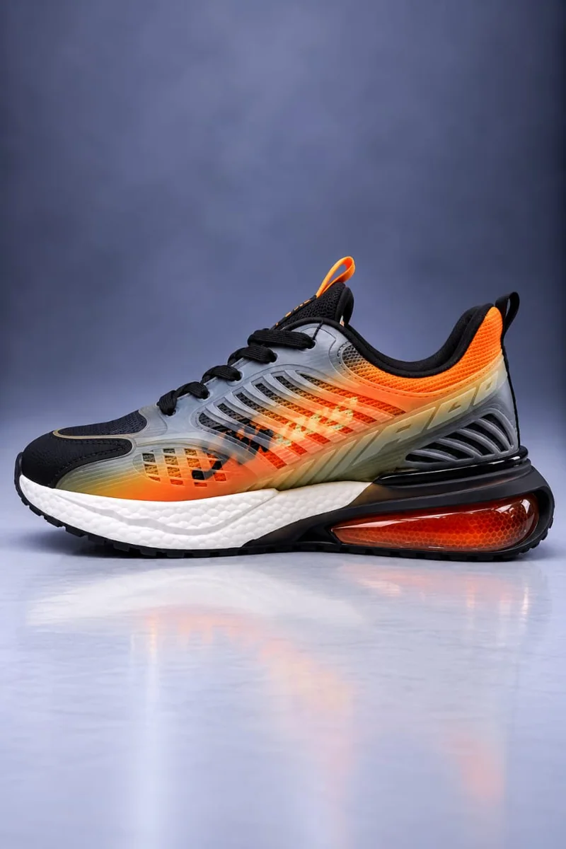 CADEO MEN SHOES 225402 BLACK ORANGE, image 6