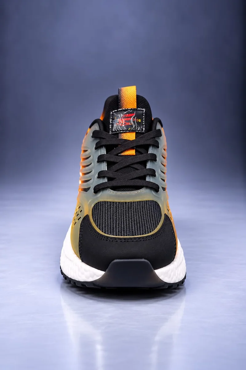 CADEO MEN SHOES 225402 BLACK ORANGE, image 4