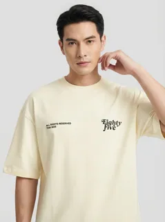 THAILAND FRONT PRINT 5 SLV T-SHIRT-4XL-CREAM 1