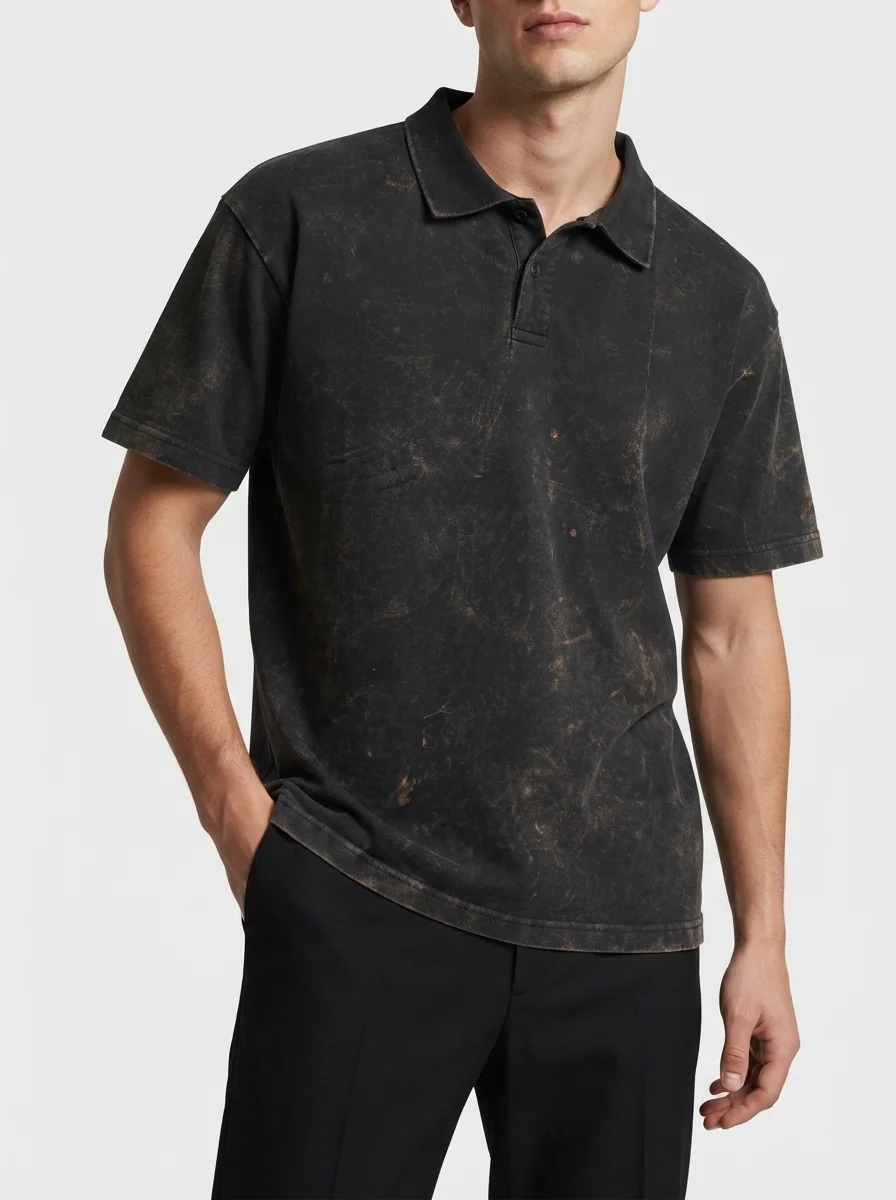 NEVER A.WASH COLLAR TSHIRT