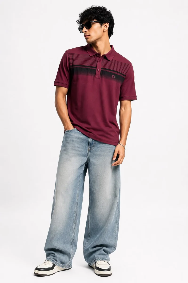 GR4406 BLACKOUT COLLAR T-SHIRT