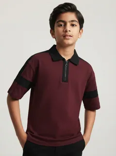 CALVIN POLO ZIP 5SLV T SHIRT 1