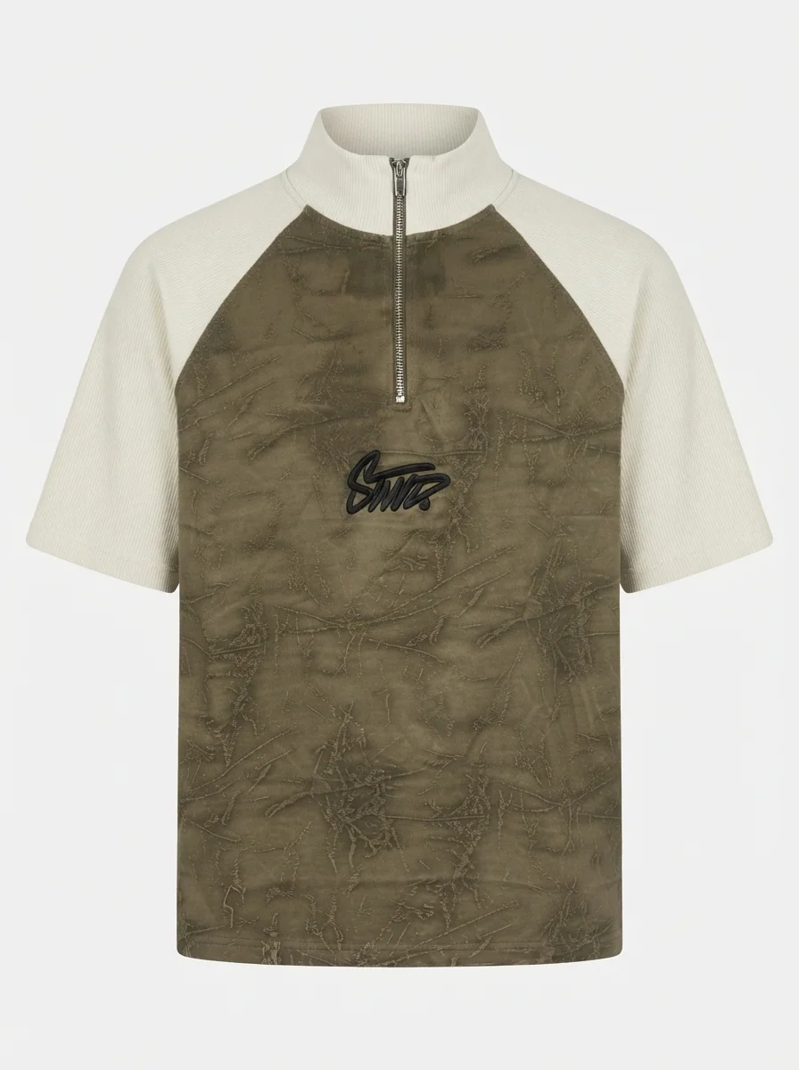 CC APPAREL POLO ZIP 5SLV T-SHIRT, image 3