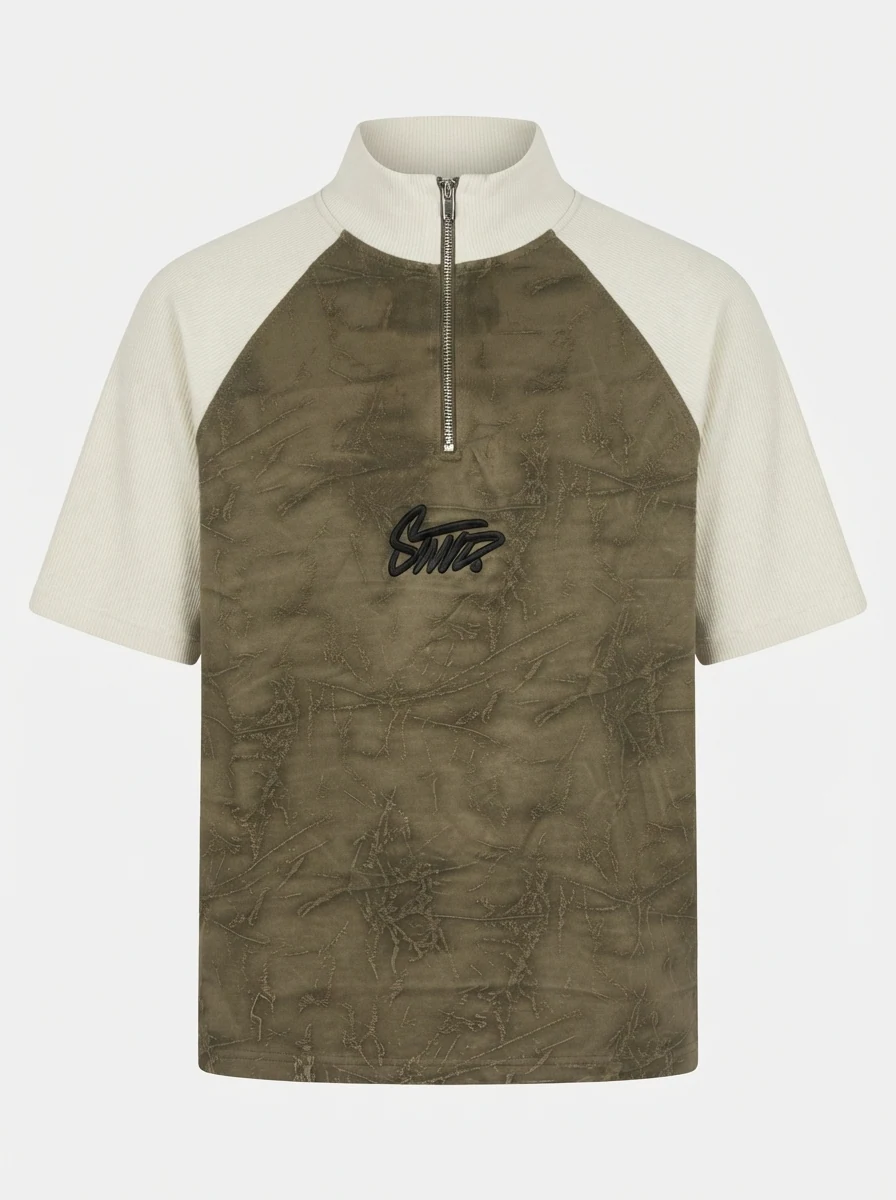 CC APPAREL POLO ZIP 5SLV T-SHIRT, image 3