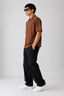 GR4411 BLACKOUT PRINT ZIP T-SHIRT 3