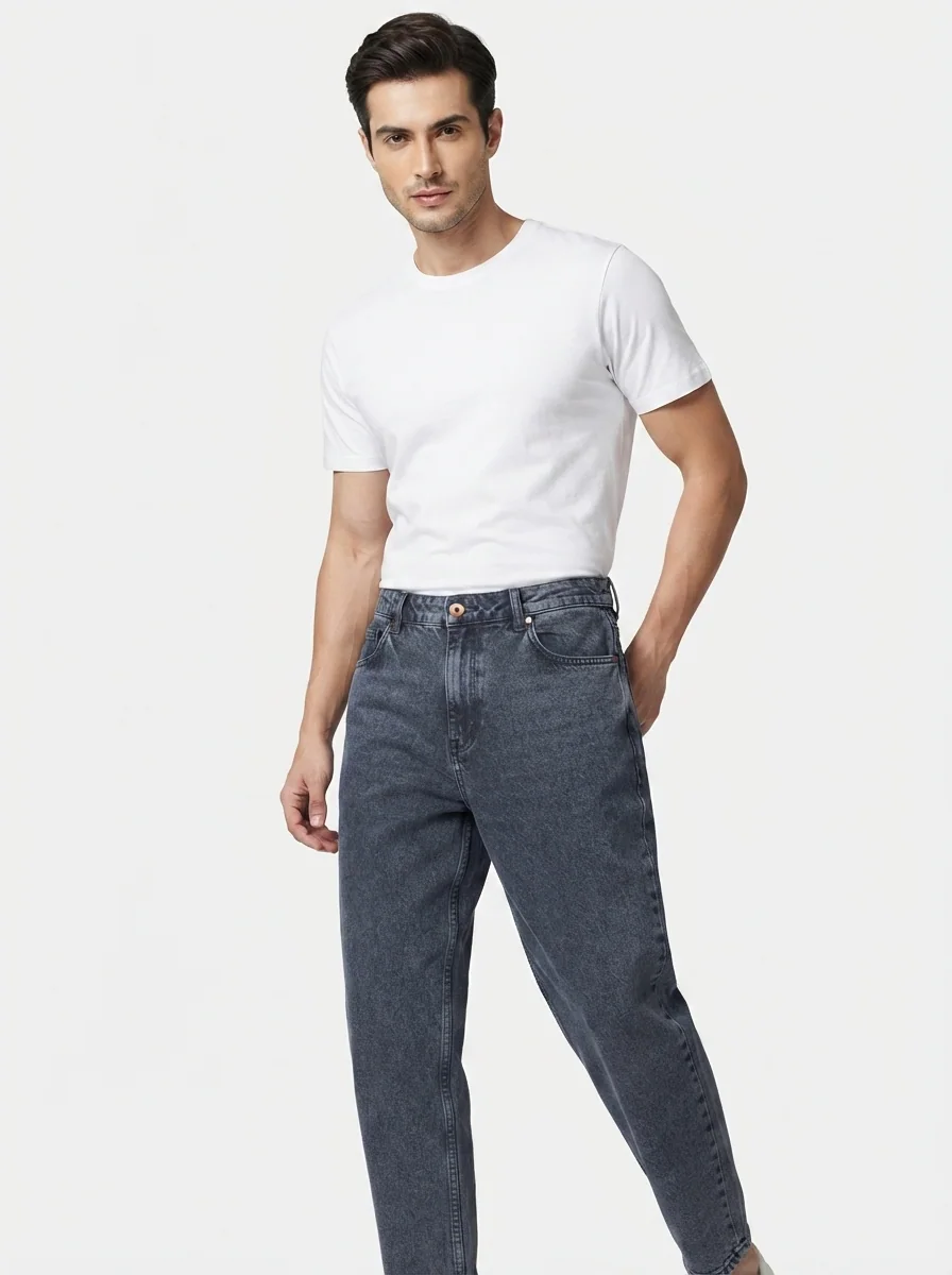 GR9252 BLACK CRUSH MOMFIT JEANS