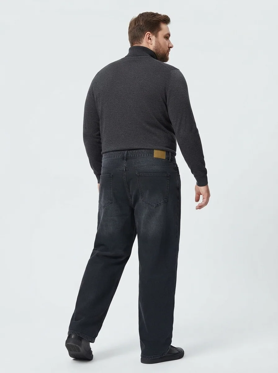 OFF BLACK WIDE BAGGY JEANS, image 2