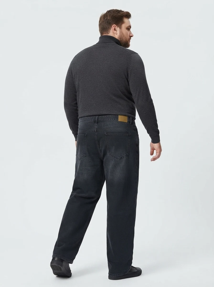 OFF BLACK WIDE BAGGY JEANS, image 2