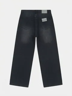OFF BLACK WIDE BAGGY JEANS 4