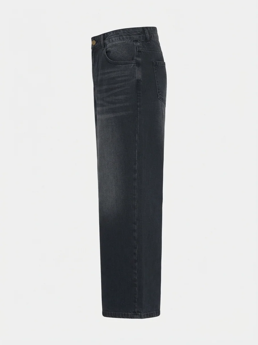 OFF BLACK WIDE BAGGY JEANS, image 5