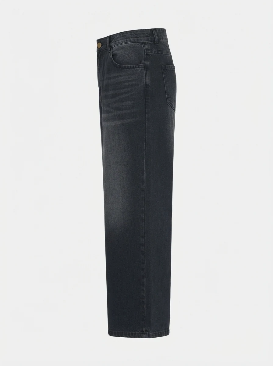 OFF BLACK WIDE BAGGY JEANS, image 5