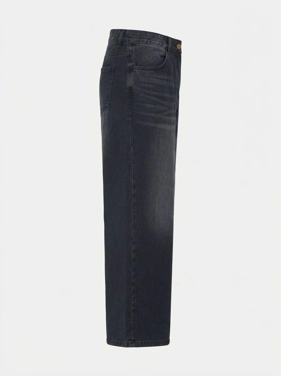 OFF BLACK WIDE BAGGY JEANS, image 6
