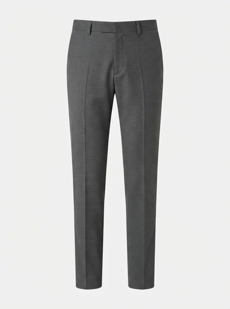 CARBON REGULAR FIT FORMAL PANT-30-GRAY, image 3