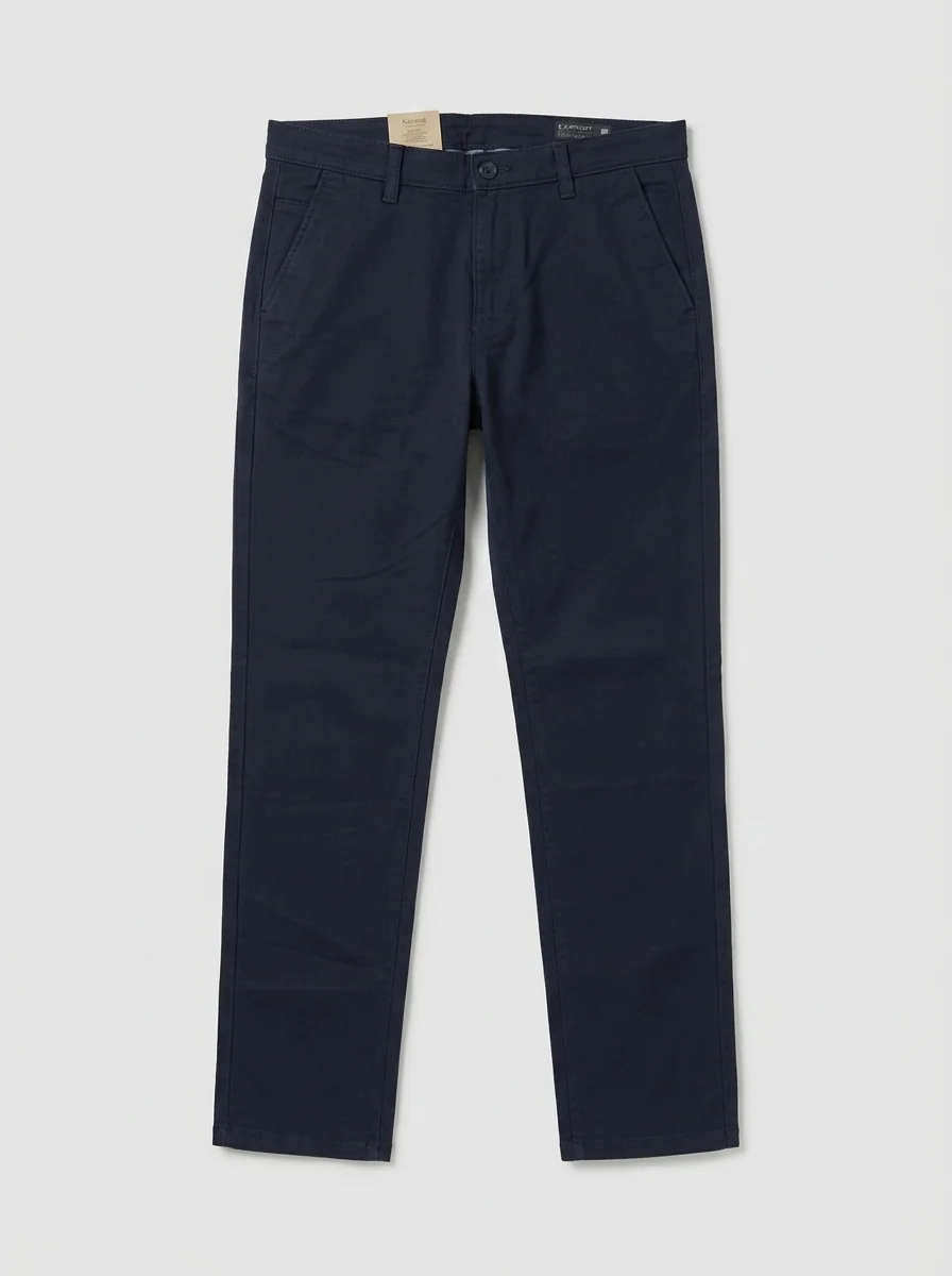 CARBON SLIMFIT COTTON PANT-32-BLACK, image 6