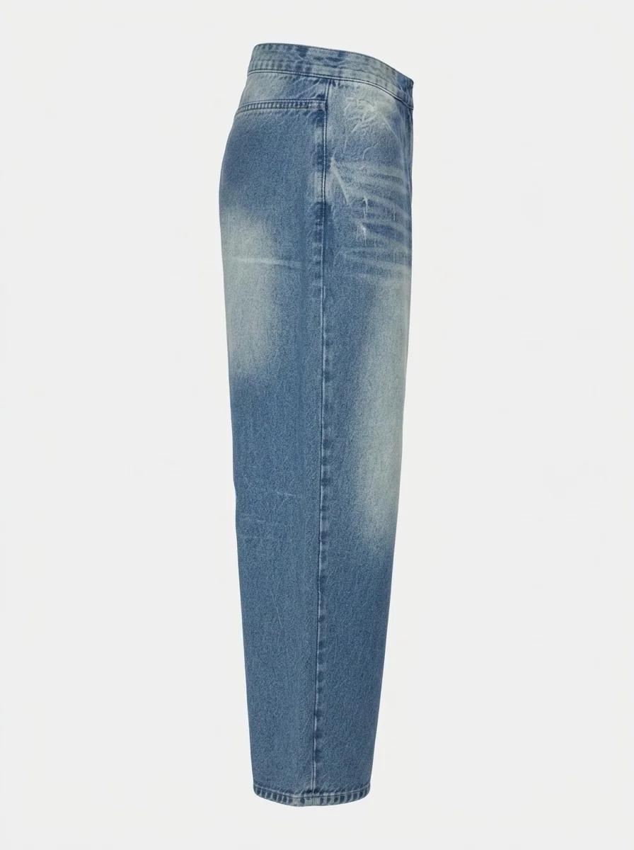 BLUE SPARROW DENIM BAGGY, image 2