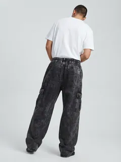 BLACK&WHITE A.WASH CARGO PANT 2