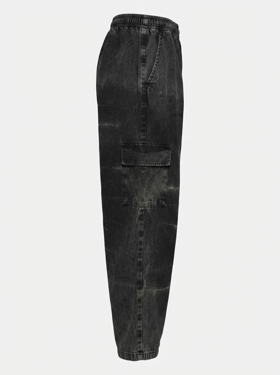 BLACK&WHITE A.WASH CARGO PANT, image 6