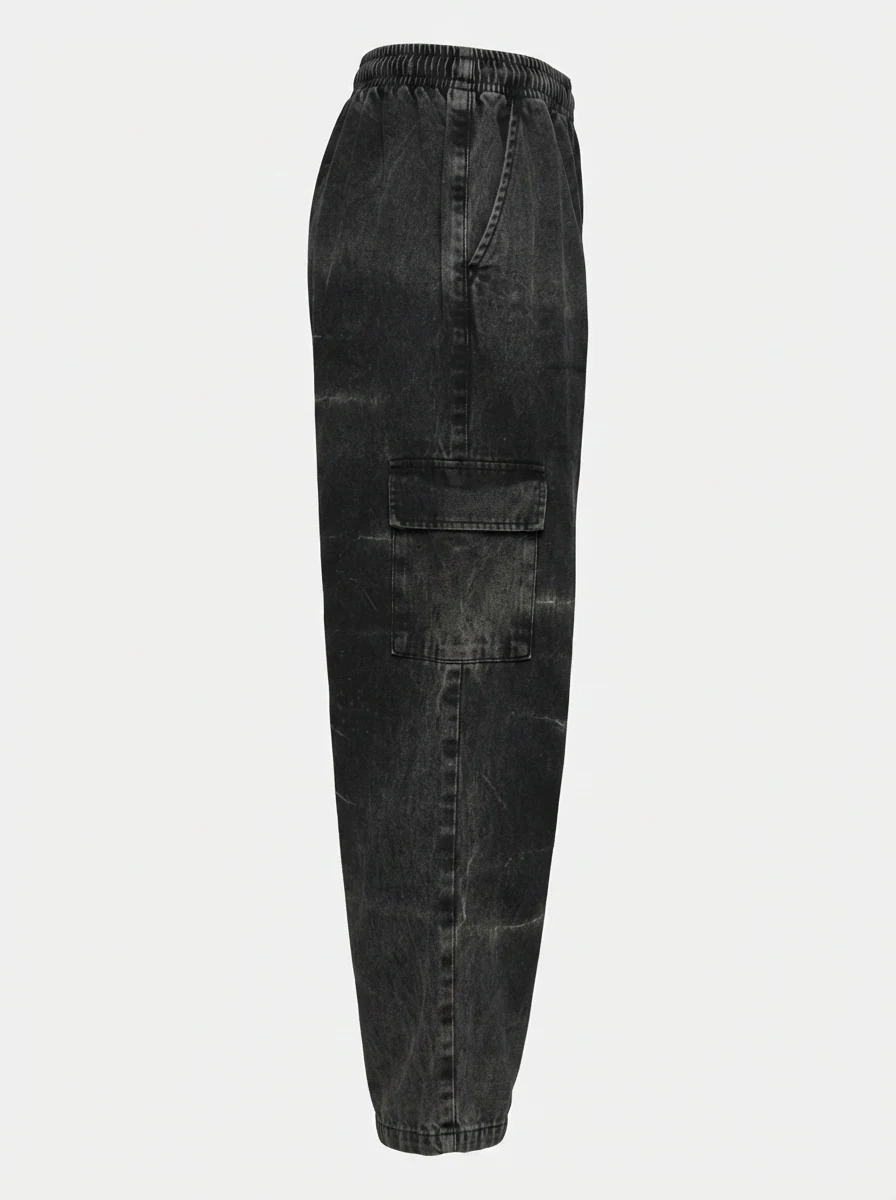 BLACK&WHITE A.WASH CARGO PANT, image 6