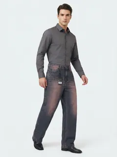 OFF BLACK WIDE LEG BAGGY 1