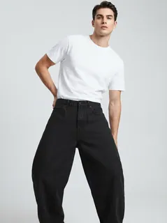 BLUE WAY BLACK BAGGY JEANS 1