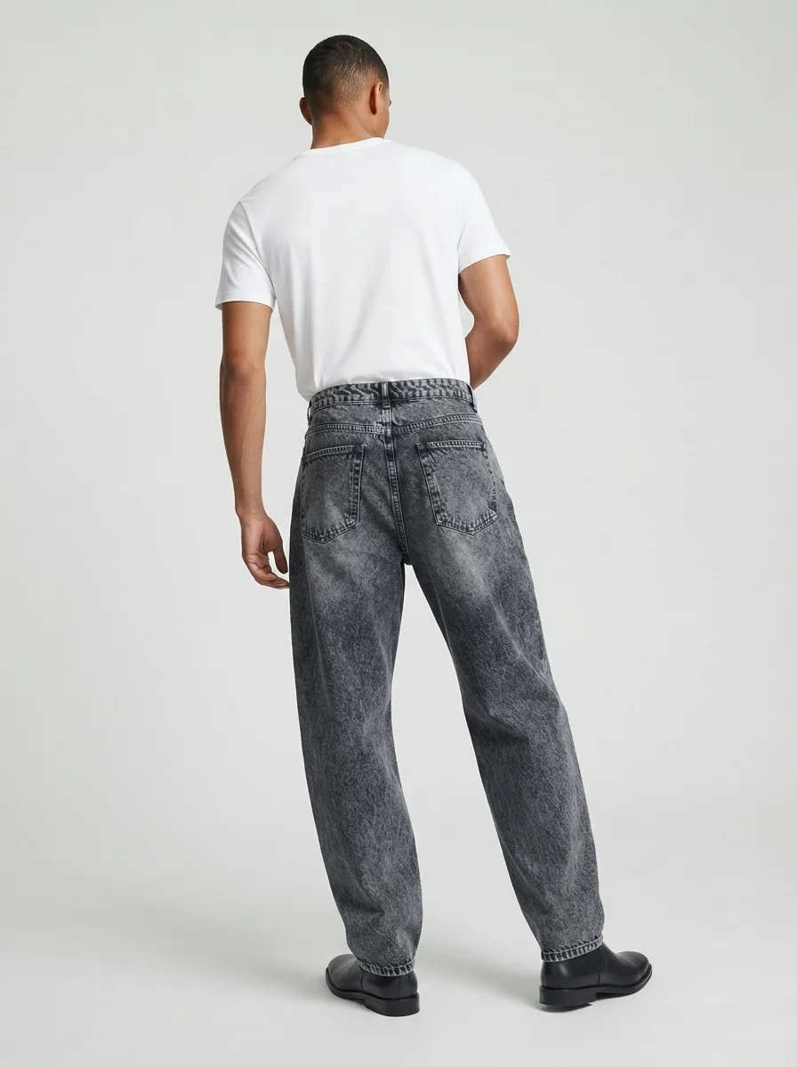 RED OFF DENIM STREIGHT FIT, image 2