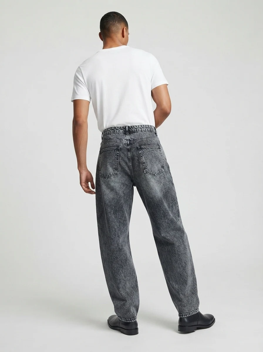 RED OFF DENIM STREIGHT FIT, image 2