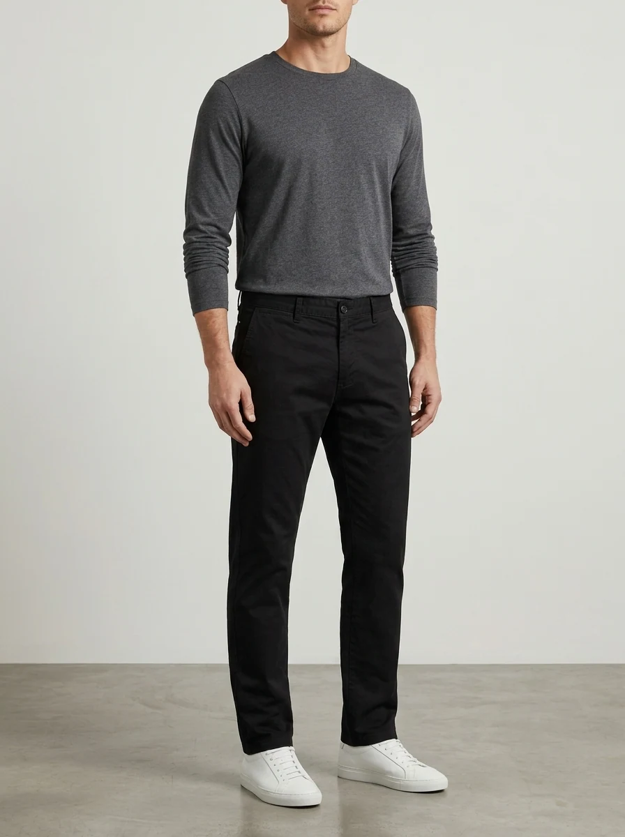 CARBON SLIMFIT COTTON PANT, image 2