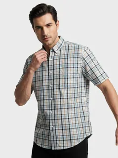 TOUCH C11A OXFORD CHECKS 2XL WHITE&DUSTYBLUE 1
