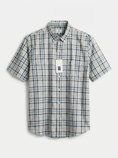 TOUCH C11A OXFORD CHECKS 2XL WHITE&DUSTYBLUE 5