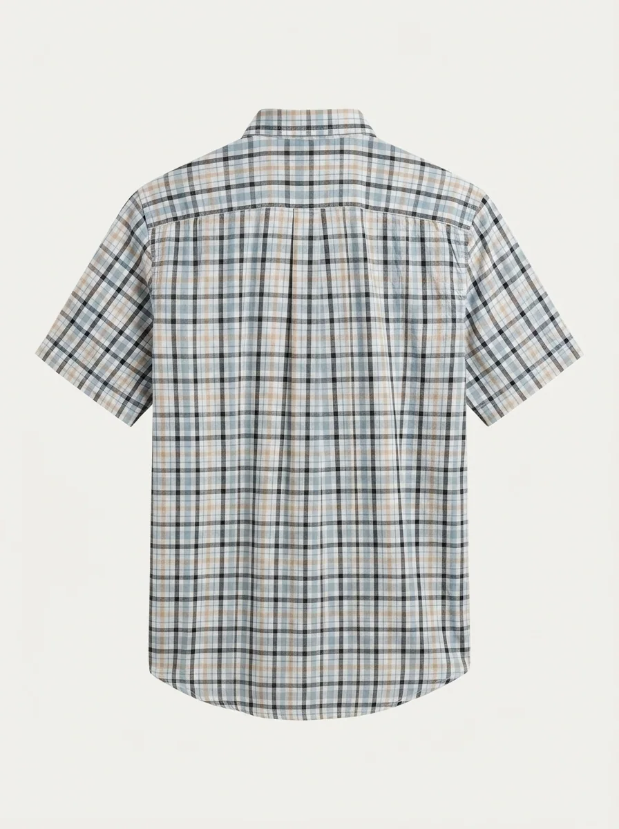 TOUCH C11A OXFORD CHECKS 2XL WHITE&DUSTYBLUE, image 7