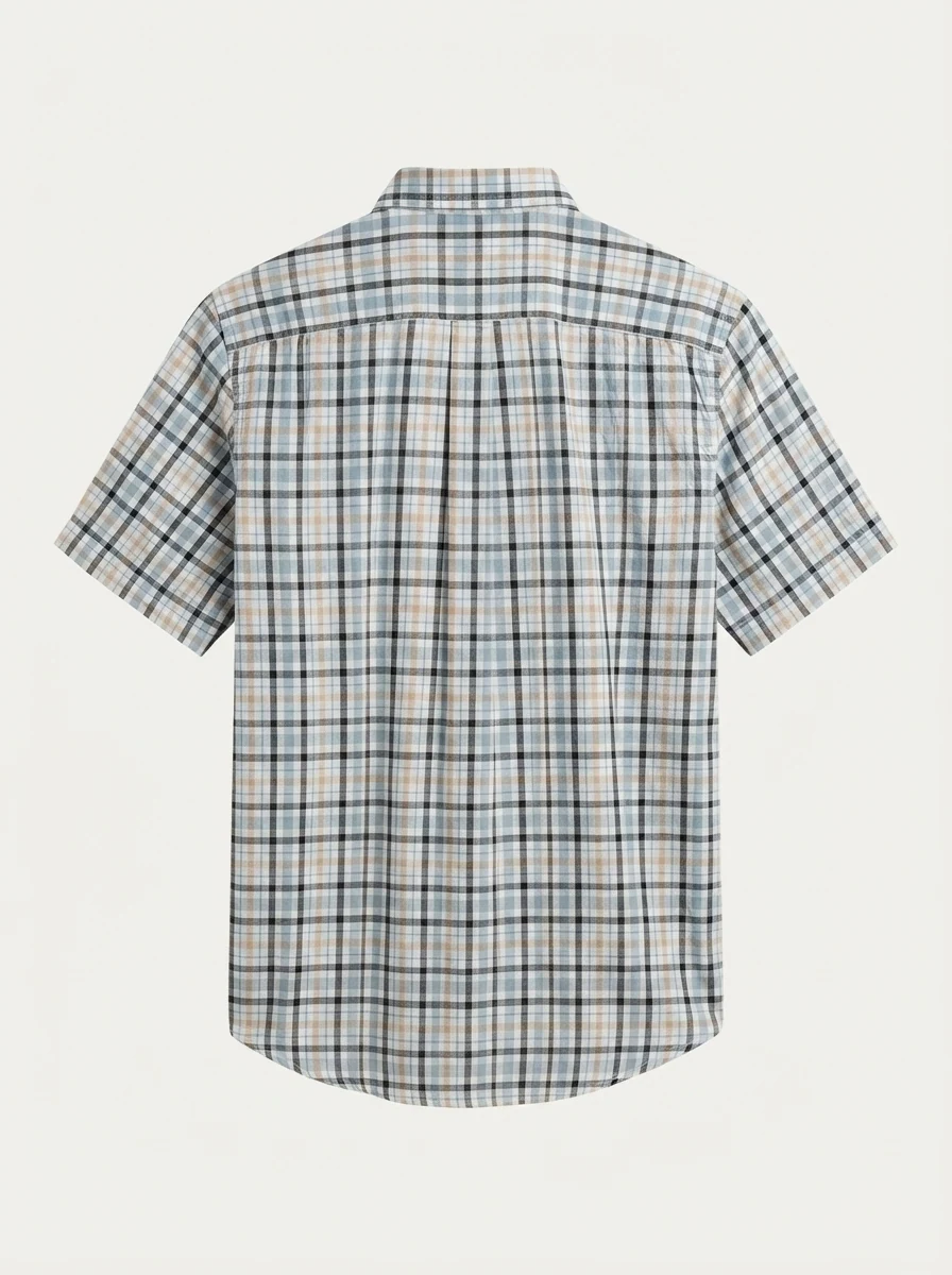 TOUCH C11A OXFORD CHECKS 2XL WHITE&DUSTYBLUE, image 7