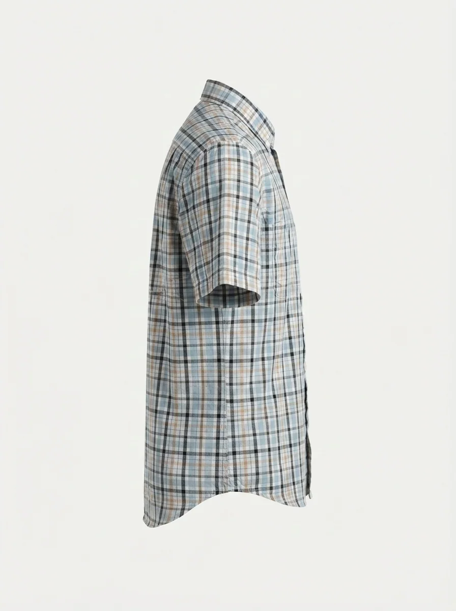 TOUCH C11A OXFORD CHECKS 2XL WHITE&DUSTYBLUE, image 9