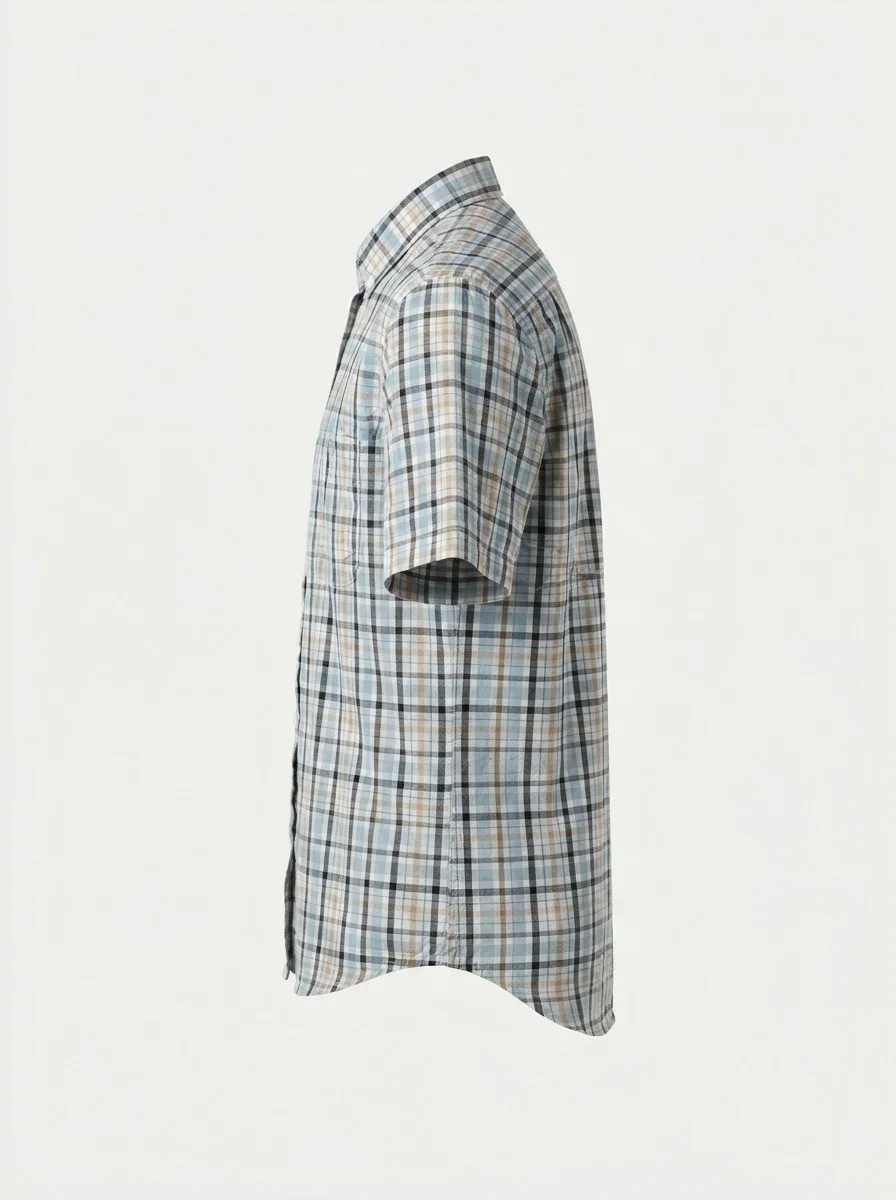 TOUCH C11A OXFORD CHECKS 2XL WHITE&DUSTYBLUE, image 11